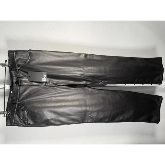 NWT The Kooples Black Leather Pants Size 40 - Picture 2 of 7